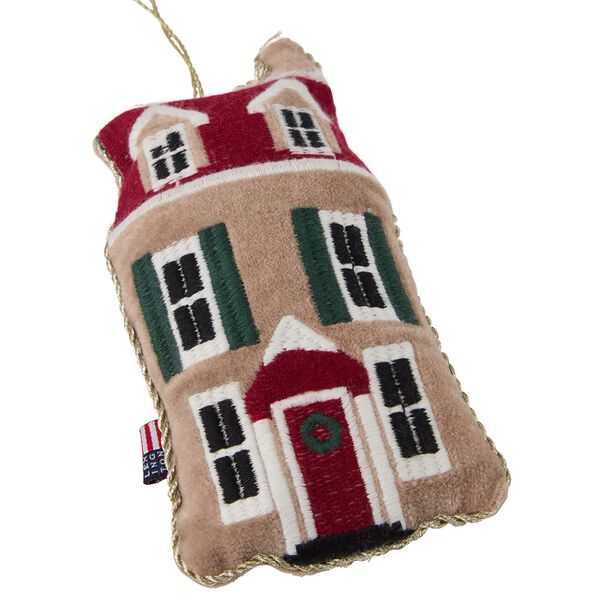 House Velvet Ornament, multi, Lexington