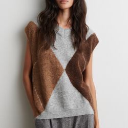 Forca Knit Vest, light grey melange, Second Female