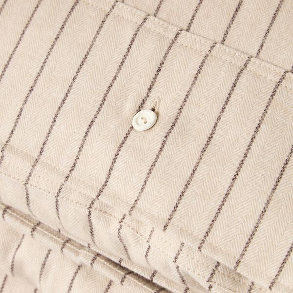 Pin Striped Flannel Bed Set | Fudge/Beige/Fig | Senget&oslash;j, Lexington