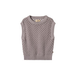 Knit Vest Saga, dusty purple, Wheat