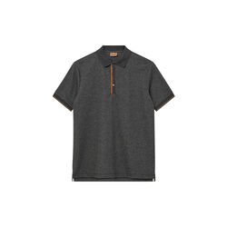 MMGHarvey Polo SS Tee, grey melange, MOS MOSH Gallery