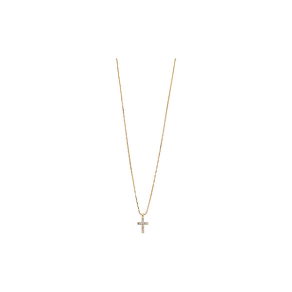 CLARA Crystal Cross Halskæde, gold plated CLARA Crystal Cross Halskæde, gold plated, Pilgrim