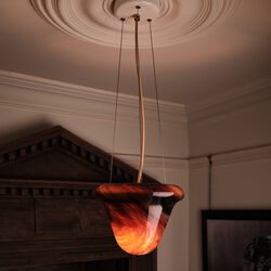 Neo Pendant Light, textured white/chocolate, Original BTC