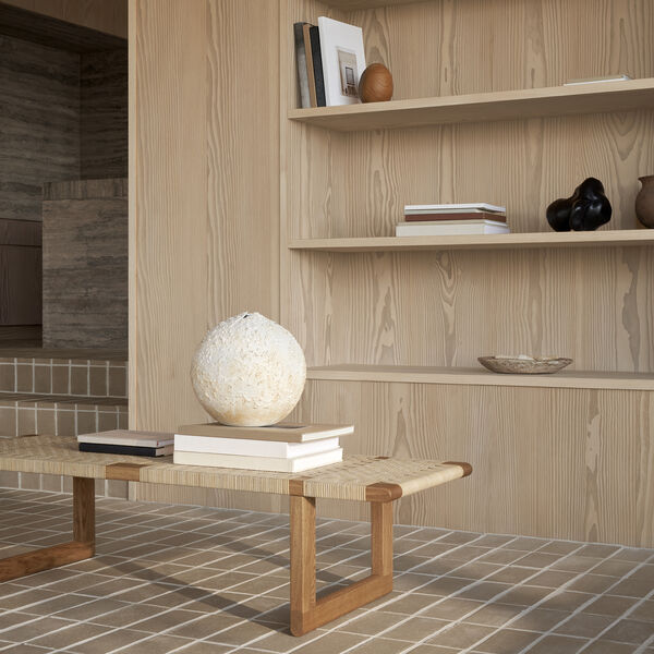 BM0488L Table Bench bord, olieret eg/rattan, Carl Hansen & S&oslash;n