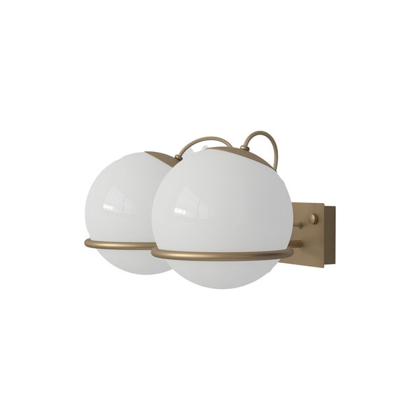 Model 237/2 Wall Lamp, opaline/champagne, Astep