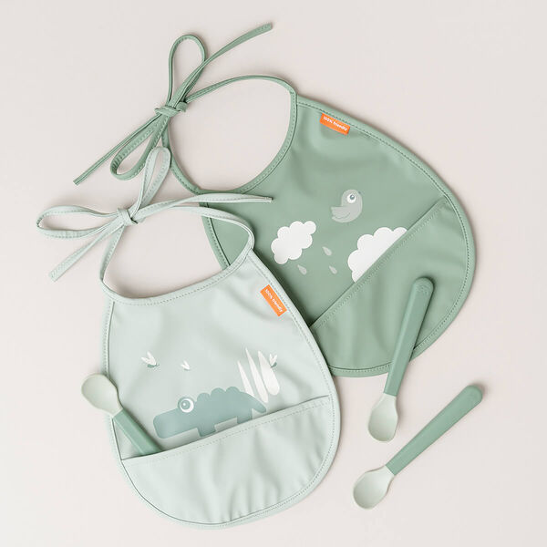 Foodie Easy-grip babyske 3-pak, green, Done by Deer