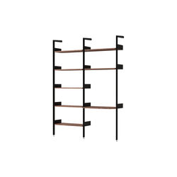 Rombe IF1 & IF5 Shelving System Configuration B, anthracite/walnut Rombe IF1 & IF5 Shelving System Configuration B, anthracite/walnut, &Tradition