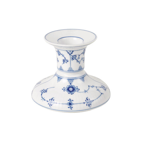 Musselmalet Riflet lysestage 7,5 cm Musselmalet Riflet lysestage 7,5 cm, Royal Copenhagen