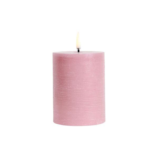 LED Pillar Candle 10 cm, dusty rose, Uyuni Lighting