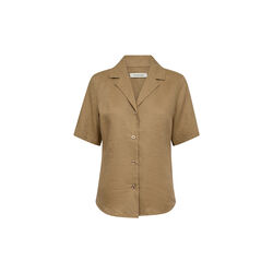 PD-Lina Linen SS Shirt, camel, Pieszak