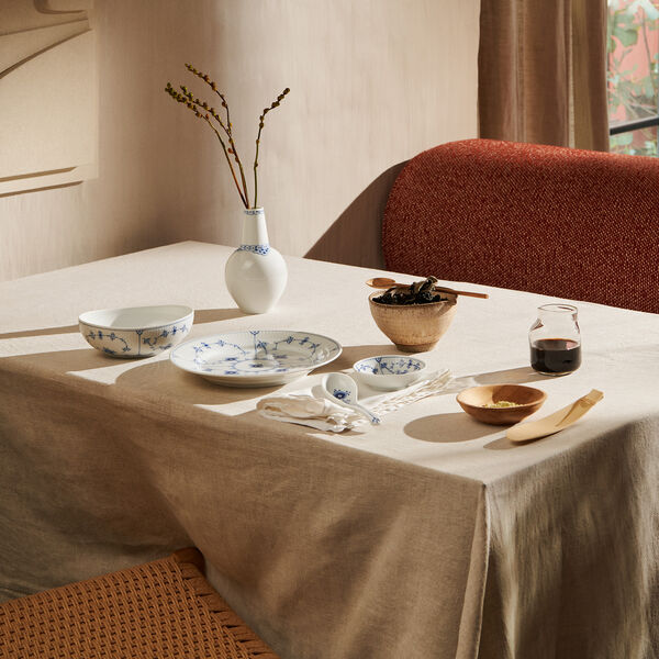 Musselmalet Riflet oval skål 37 cl, Royal Copenhagen