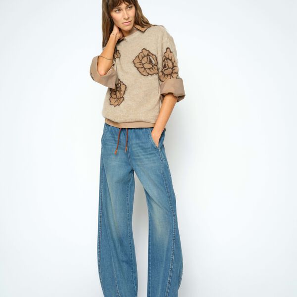MMDrea Popli Knit, doeskin, MOS MOSH