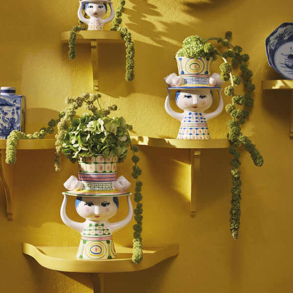 Lady with Hat vase, gr&oslash;n, Bj&oslash;rn Wiinblad