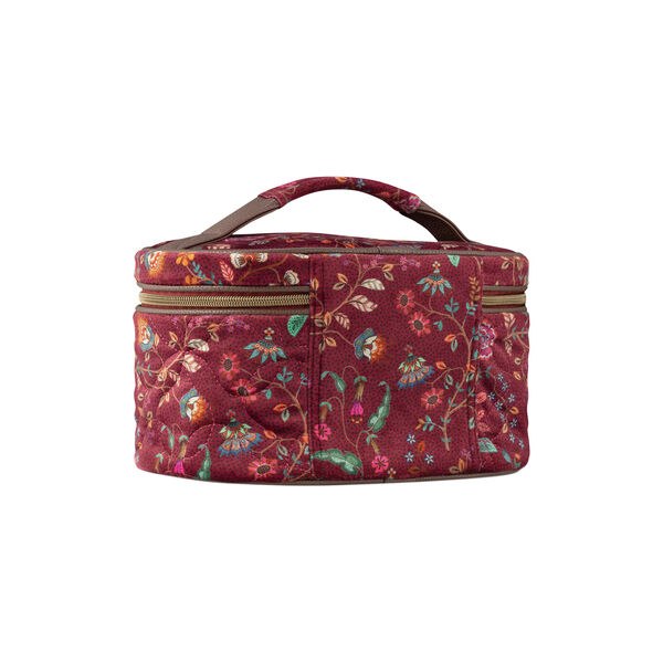 Cleo Toiletry Bag FloraBangelore, dark pink, Pip Studio