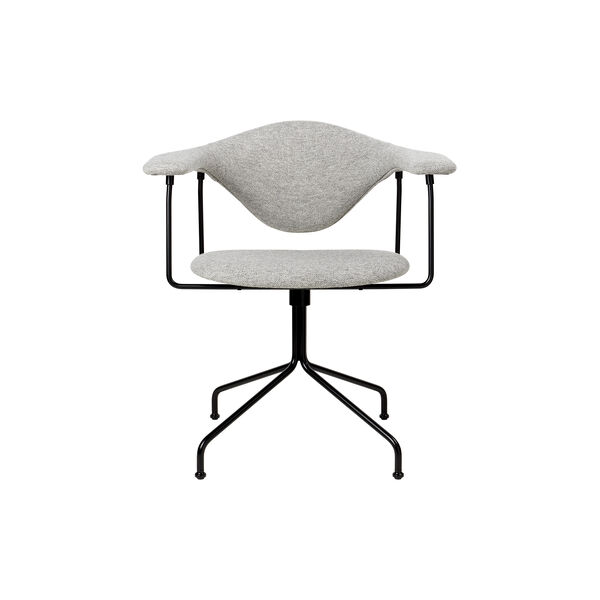 Masculo Meeting Chair with Swivel Base, Hallingdal 116/black semi matt, GUBI