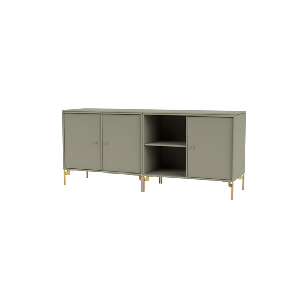 SAVE lav sk&aelig;nk med ben i messing, 144 fennel, Montana Furniture