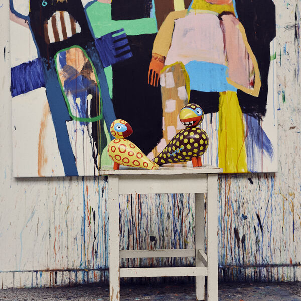 Sangfugl x Leif Sylvester 2025, blue eyes, Kay Bojesen Denmark