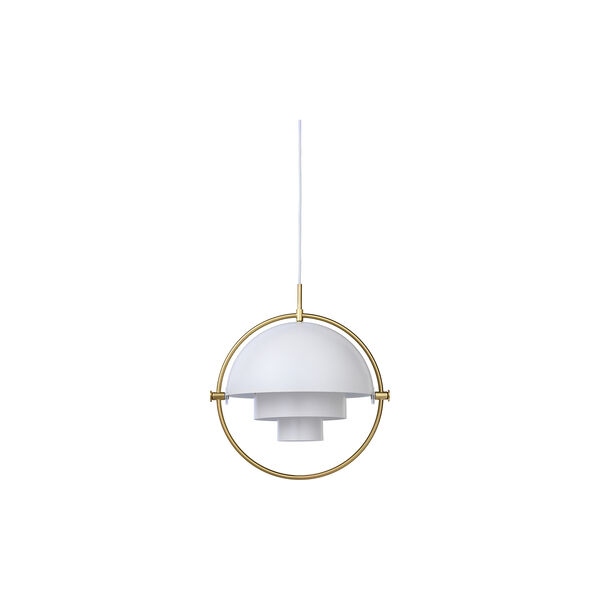 Multi-Lite Pendant, white semi matt/brass, GUBI