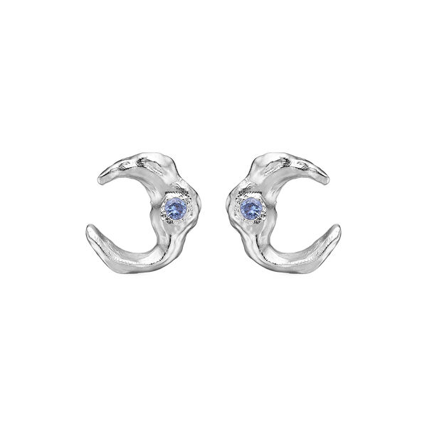 Lunar øreringe, sølv, Studio Z