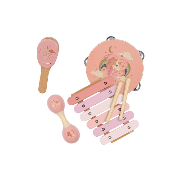 Wooden Music Set, rainbow mix, Konges Sløjd