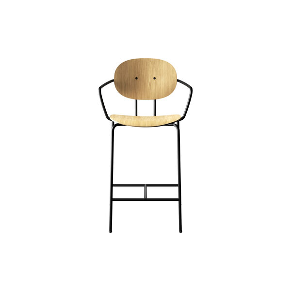 PIET HEIN Counter Chair with Arms, hvidpigmenteret eg, Sibast Furniture