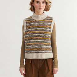 Sally Vest, light grey mel-carafe-buckskin, Basic Apparel