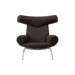 Wegner Ox Chair |  Dark Brown| L&aelig;nestol + Ottoman, Fredericia Furniture