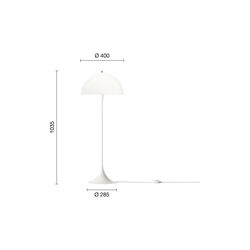 Panthella | &Oslash; 40 cm | Opal White | Gulvlampe, Louis Poulsen