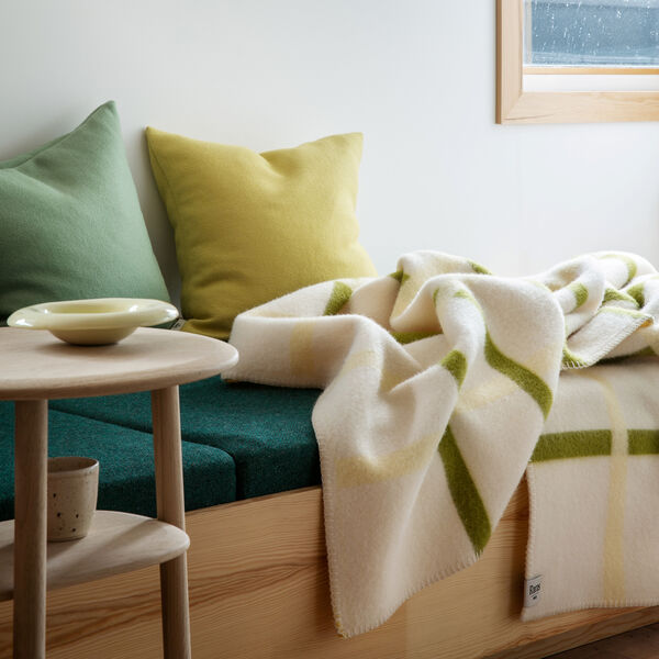 KNUT Throw, lime, R&oslash;ros Tweed