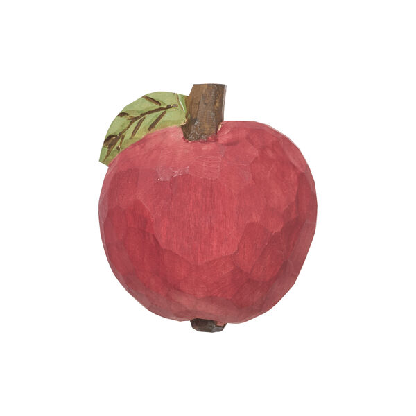 Apple Hand-carved Hook | Poppy Red | B&oslash;rneknage, Ferm Living
