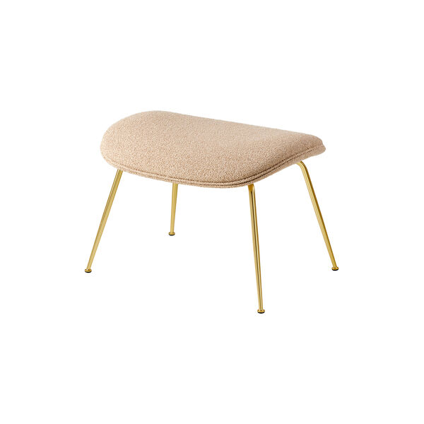 Beetle Ottoman Fully Upholstered, Around Bouclé 004/brass semi matt, GUBI