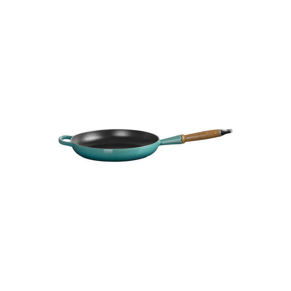Signature st&oslash;bejern stegepande med tr&aelig;h&aring;ndtag &Oslash; 28 cm, bleu riviera, Le Creuset