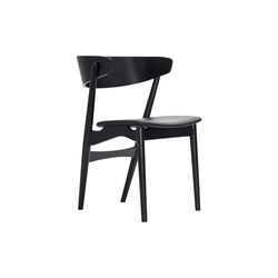 Sibast No 7 spisestol, black lacquered oak/black, Sibast Furniture