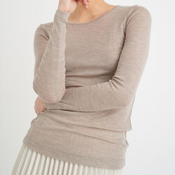 FangIW T-Shirt LS, oatmeal melange, InWear