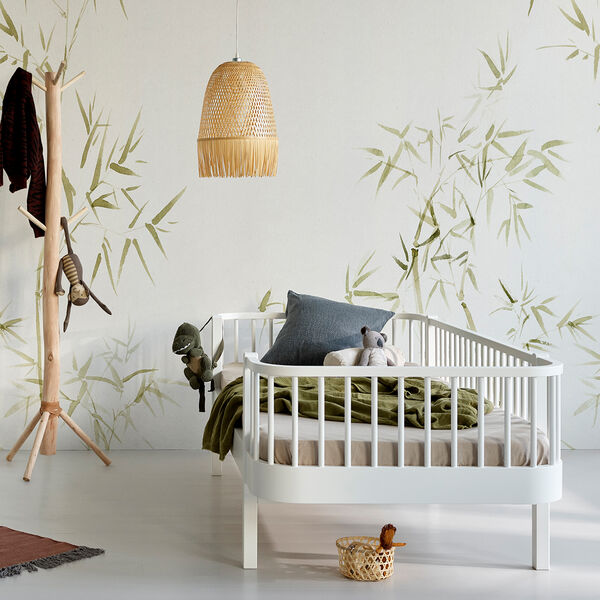 Wood Original sofaseng 90x200 cm, hvid, Oliver Furniture