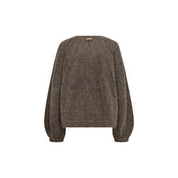 PD-Maddie LS Knit, black coffee melange, Pieszak