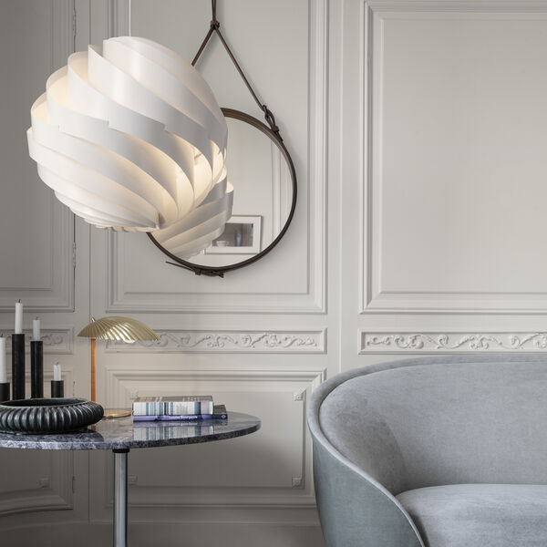 Adnet Circular Wall Mirror, tan, GUBI