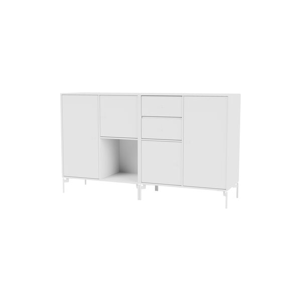 COUPLE bred skænk med ben i krom, 101 new white COUPLE bred skænk med ben i krom, 101 new white, Montana Furniture