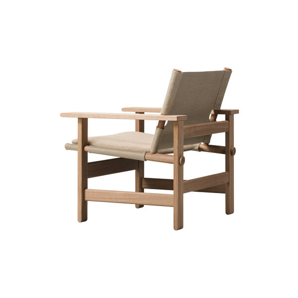 The Canvas Chair loungestol med hynde, olieret eg/kanvas, Fredericia Furniture