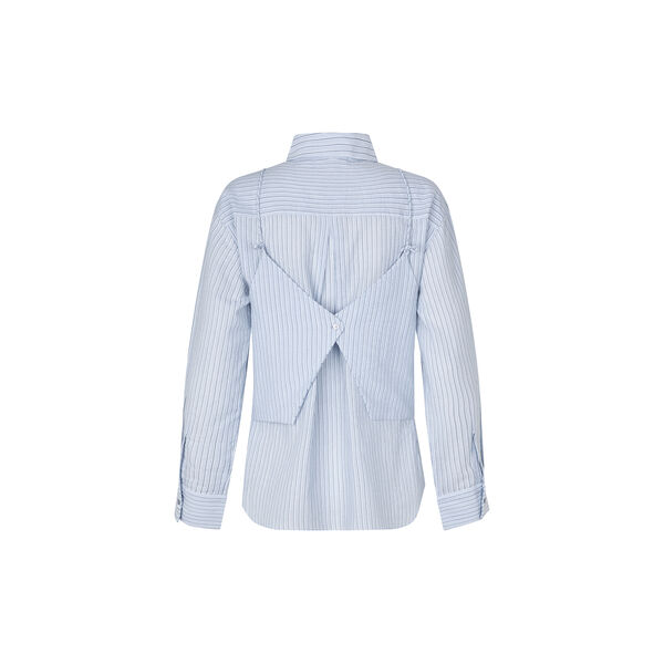 Aulora-M Blouse, light blue white stripe, mbyM