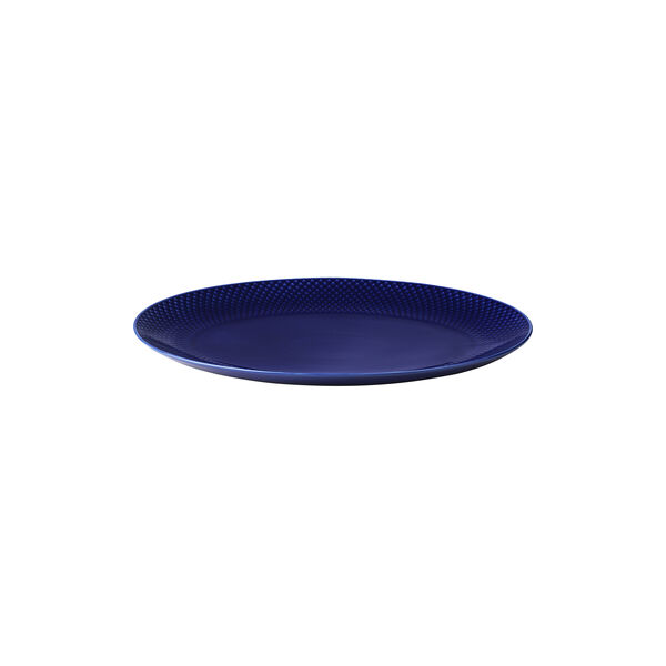 Rhombe Color ovalt serveringsfad, mørk blå Rhombe Color ovalt serveringsfad, mørk blå, Lyngby Porcelæn