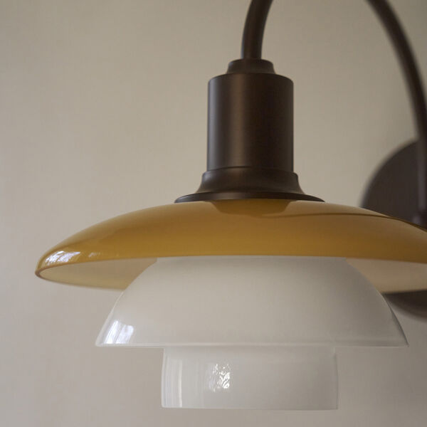 PH 2/2 V&aelig;glampe Centenary Edition, amber/opal white, Louis Poulsen