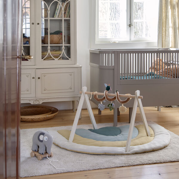 Baby aktivitetsstativ, wood, Sebra