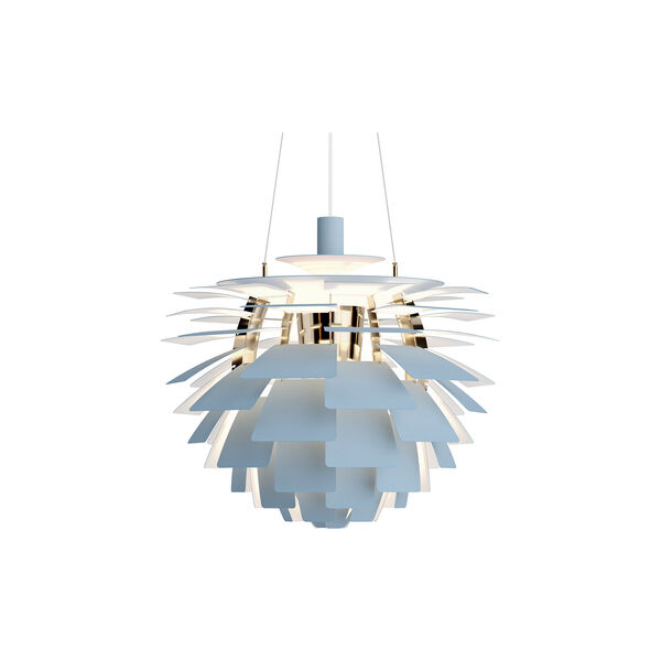 PH Artichoke, dusty blue/brass metallised, Louis Poulsen