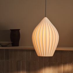 Fin Extra Large Pendant, natural white, Original BTC