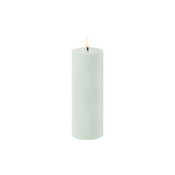 LED Pillar Candle 15 cm, dusty green, Uyuni Lighting