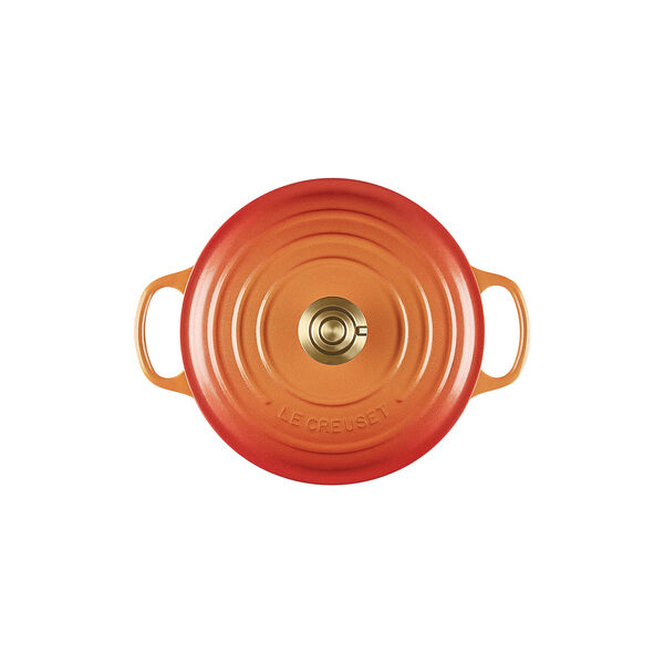 Rund st&oslash;bejern Jubil&aelig;umsgryde &Oslash; 24 cm, flamme dor&eacute;e, Le Creuset