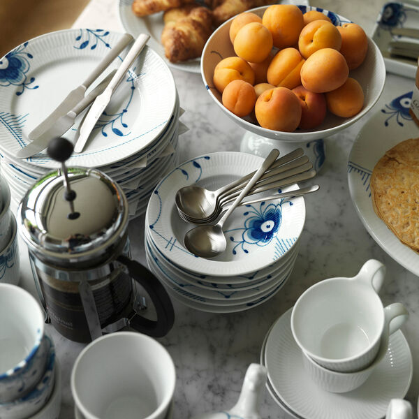 Blå Mega Riflet dyb tallerken Ø 17 cm, Royal Copenhagen