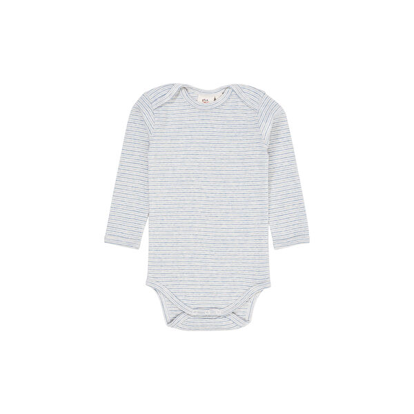 Striped Long Sleeve Body, lt. blue stripe, Copenhagen Colors Organics