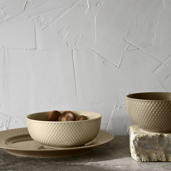 Rhombe Earth Sk&aring;l, marble, Lyngby Porcel&aelig;n